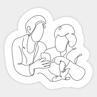 Women Day Line Art Minimal Sticker